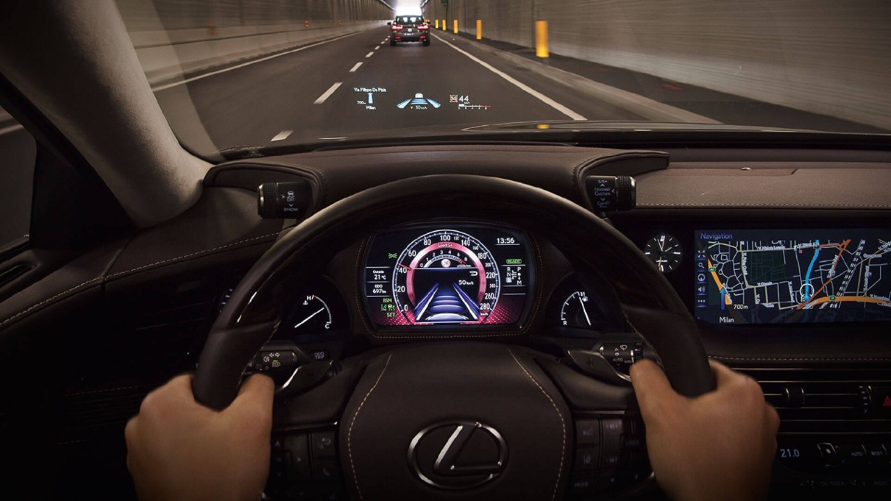 Lexus cockpit and front interior 