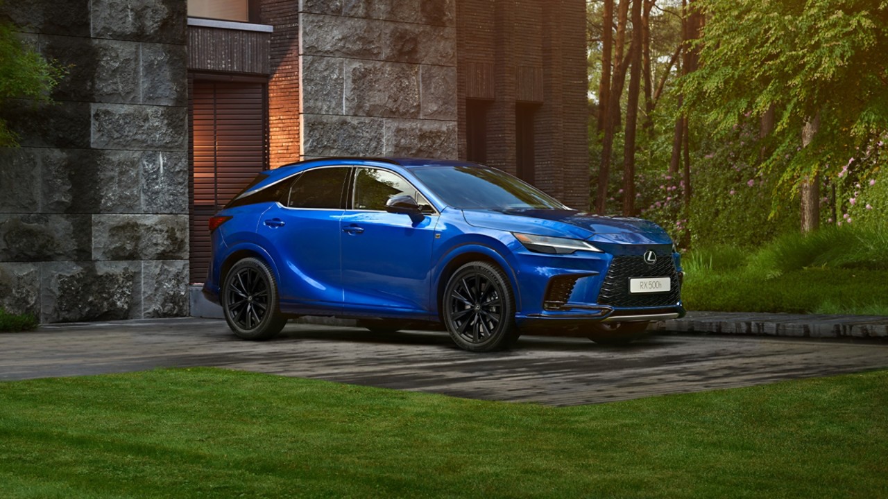 Lexus RX F Sport parked in a driveway