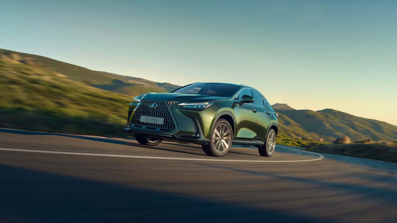 Lexus NX driving on a road